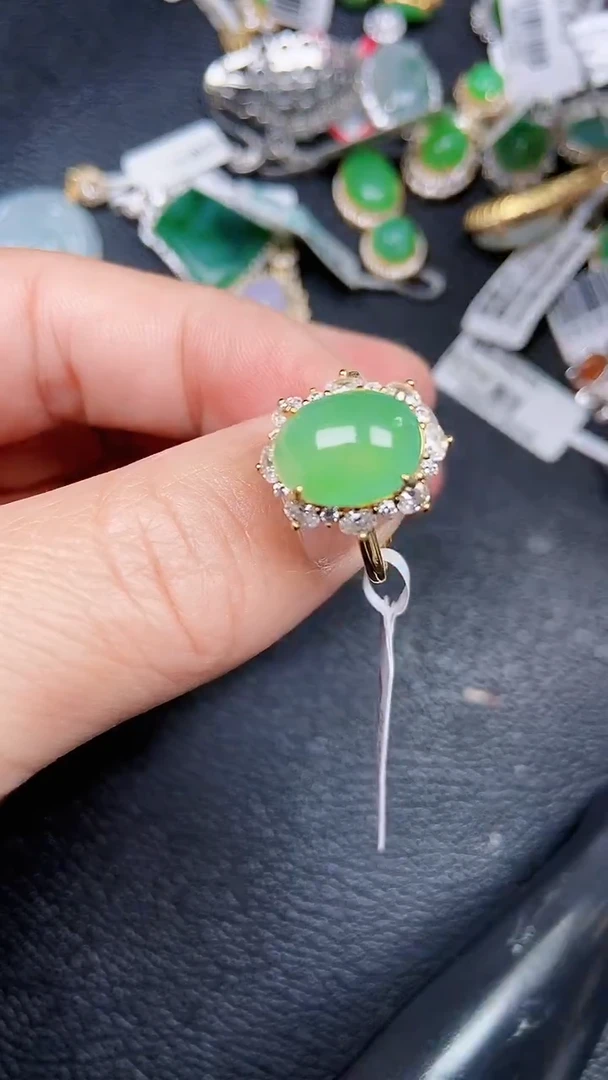 颈饰银S925镶嵌翡翠0959