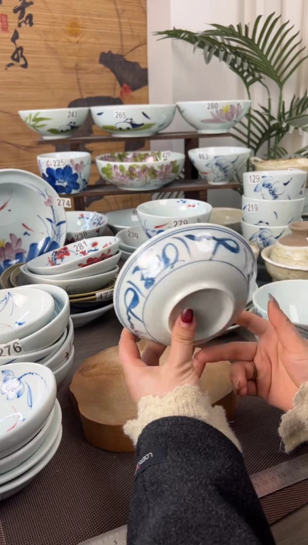 明舟微瑕山茶花6寸正德碗（单只装）