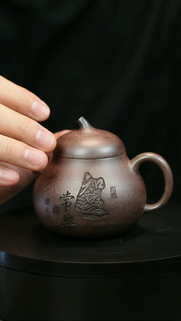 茶壶紫砂好*的H2133李琴常乐茄瓜