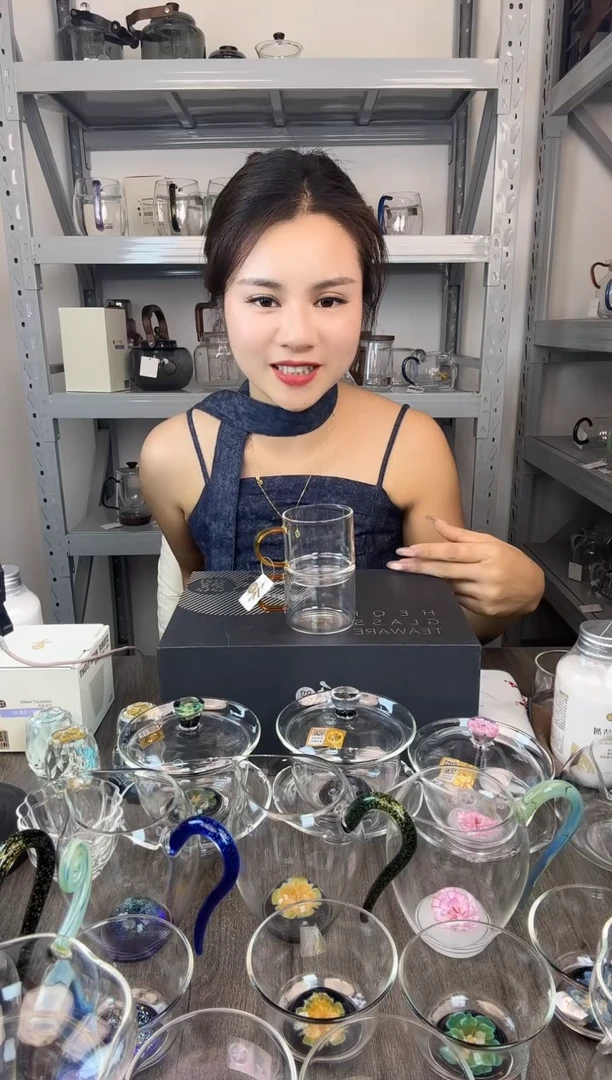 水晶玻璃无盖款禾器 清禾杯 琥珀色