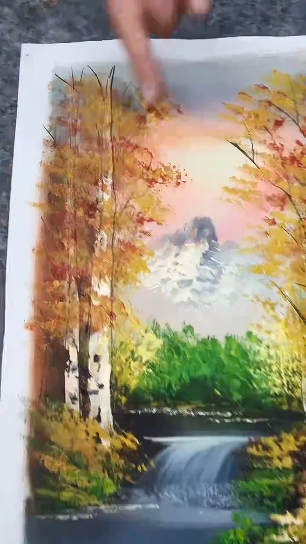 国画油画梅清-30x40-风景-带书