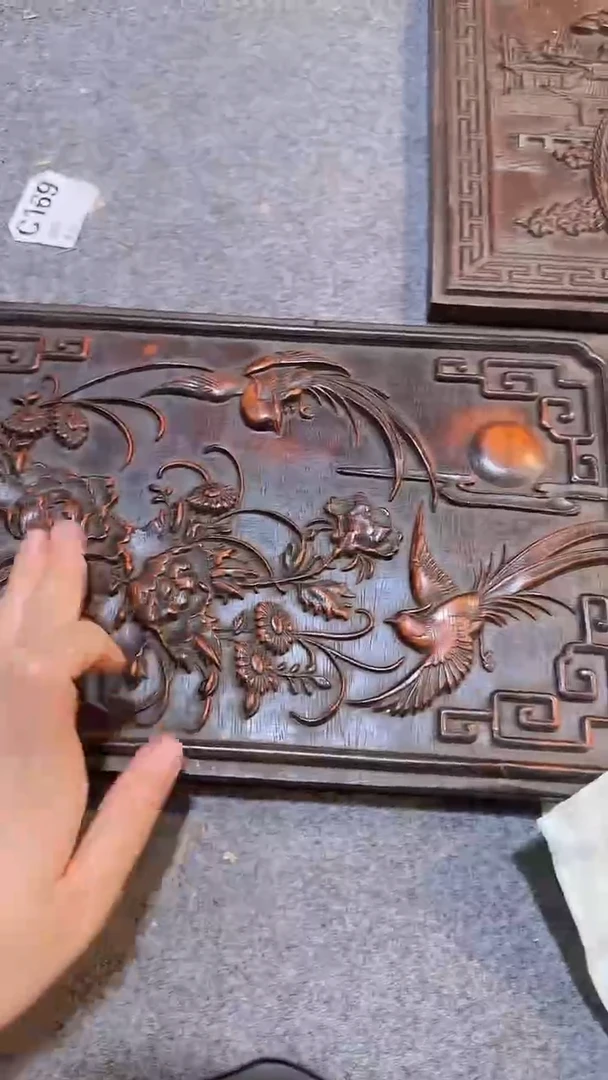 香榧木紫檀拆件雕刻板以直播间实物为准