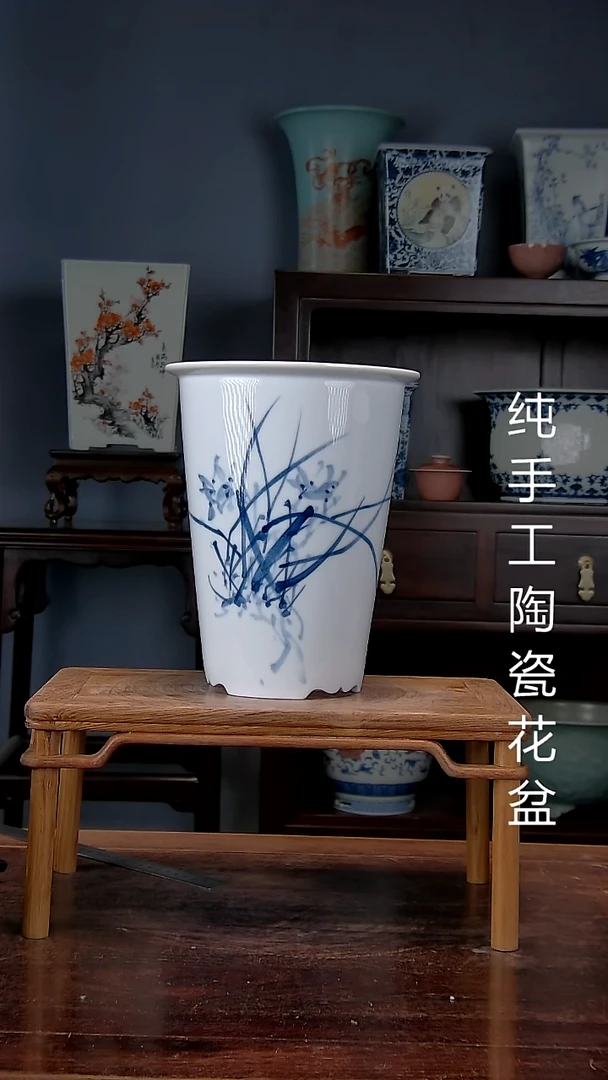 景德镇陶瓷手工花盆