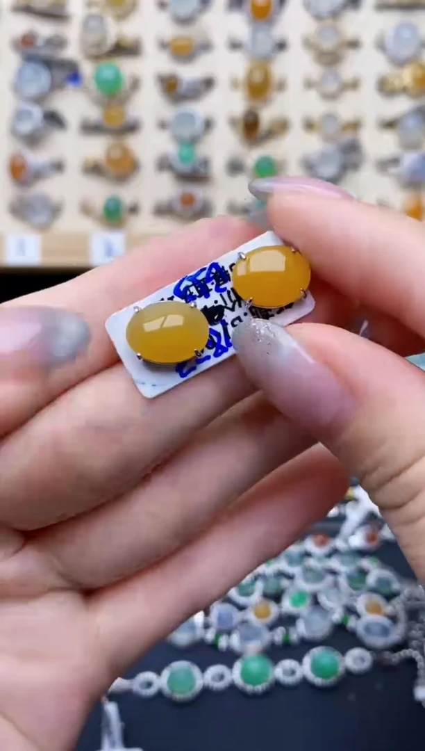 银S925镶嵌戒指翡翠0118