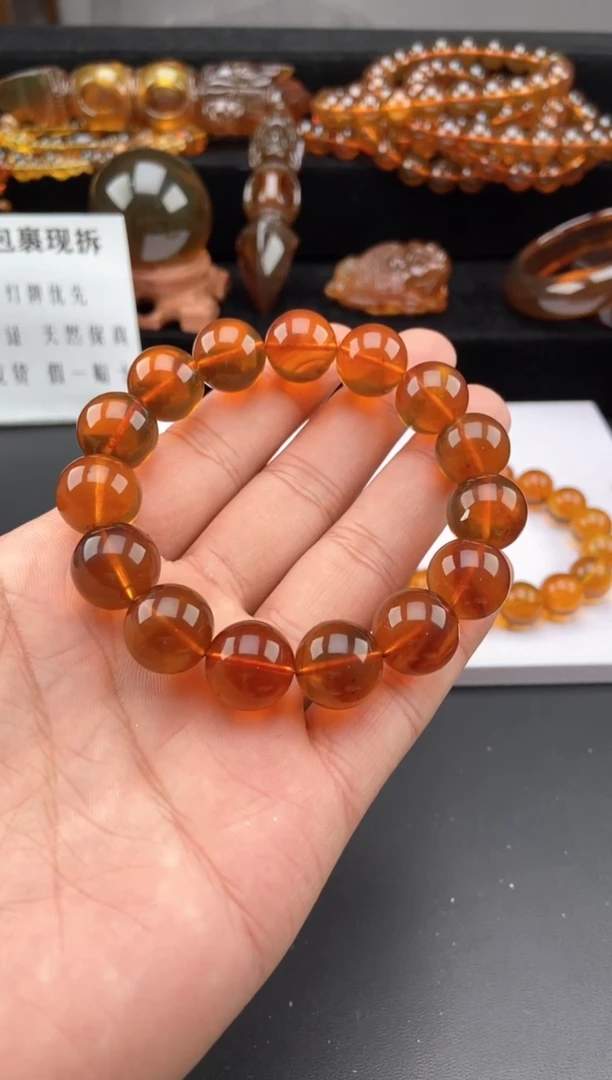 【闪购商品】琥珀手链未镶嵌棕珀手串
