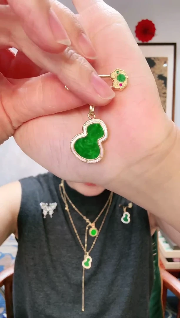 【闪购商品】翡翠颈饰银S925镶嵌吊坠