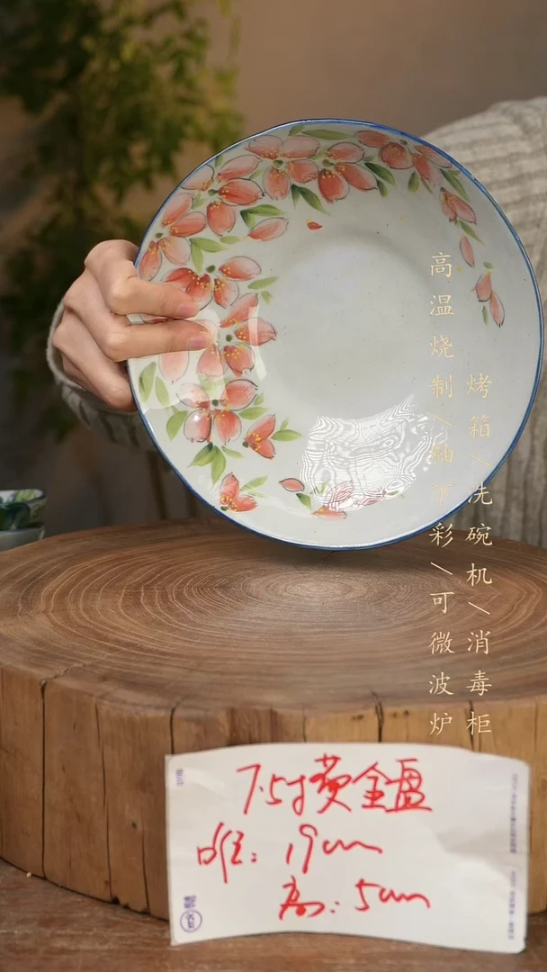 碗瓷景德镇手工手绘高温瓷釉下彩