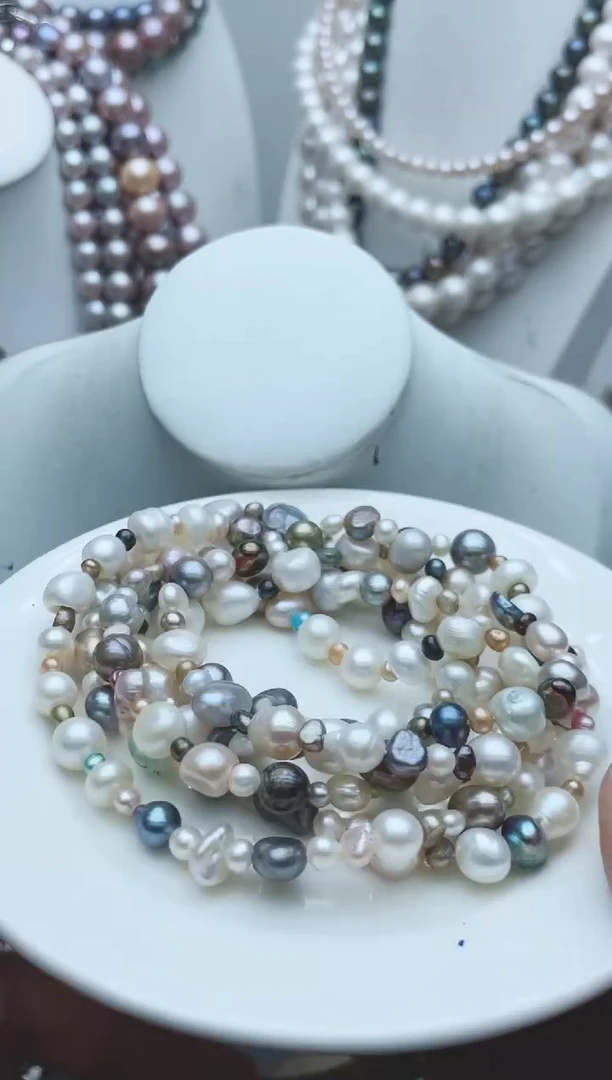 【闪购商品】淡水珍珠颈饰钛钢1