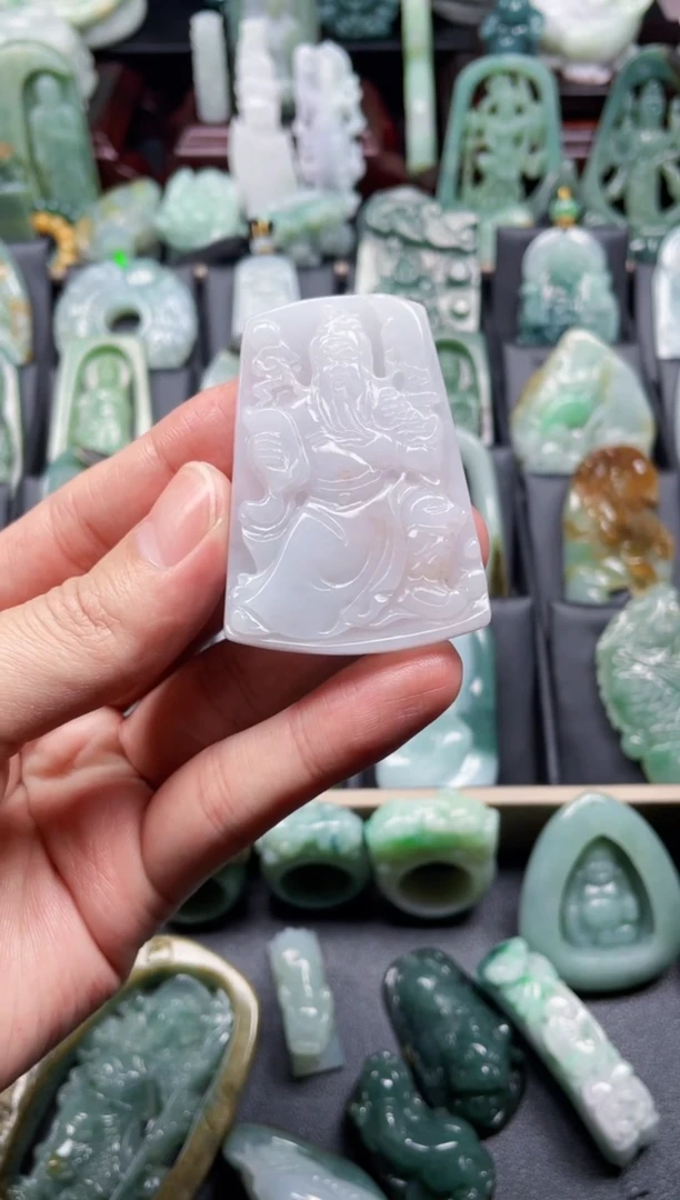 颈饰未镶嵌翡翠37  天然翡翠a货  关羽