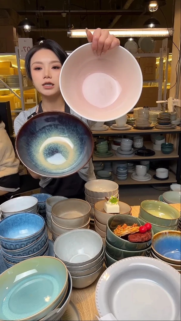 瓷57外贸尾货窑变釉下彩默外微瑕