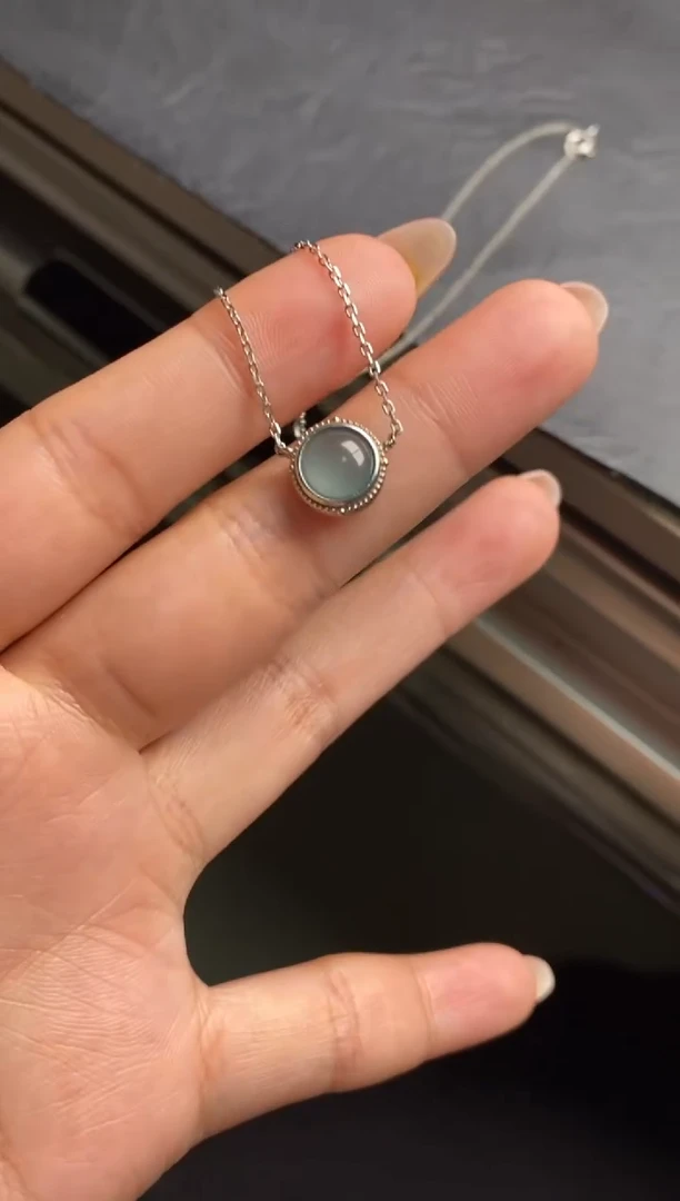 银S925镶嵌戒指翡翠天然A货翡翠