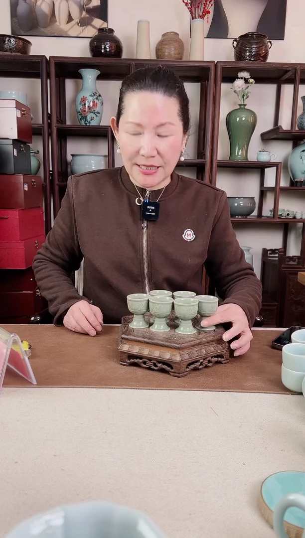 【闪购商品】杯豆青釉 小酒杯6只装