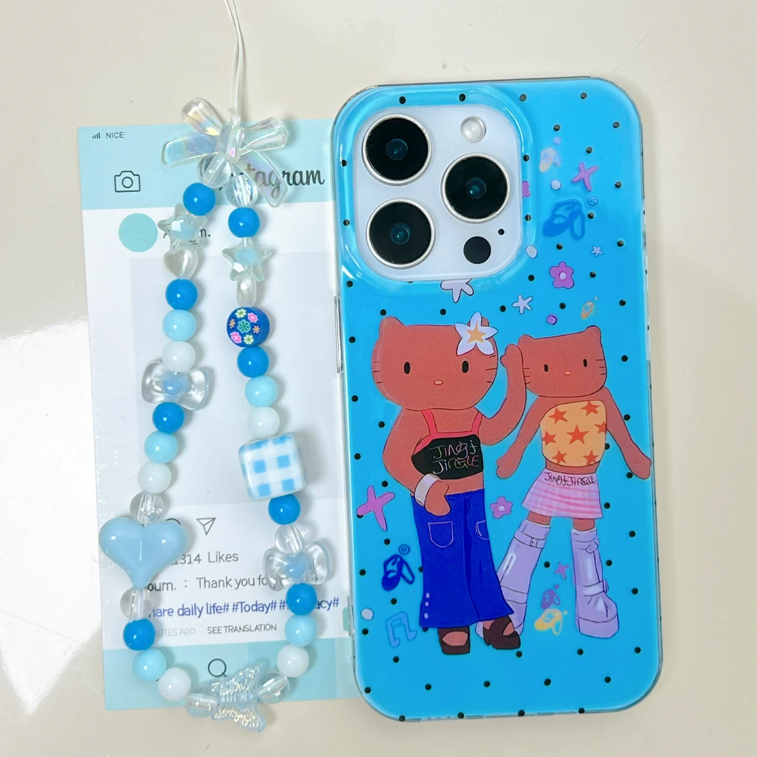 IMD手机壳时髦潮流街风kitty适用苹果16iPhone15华为小米oppovivo