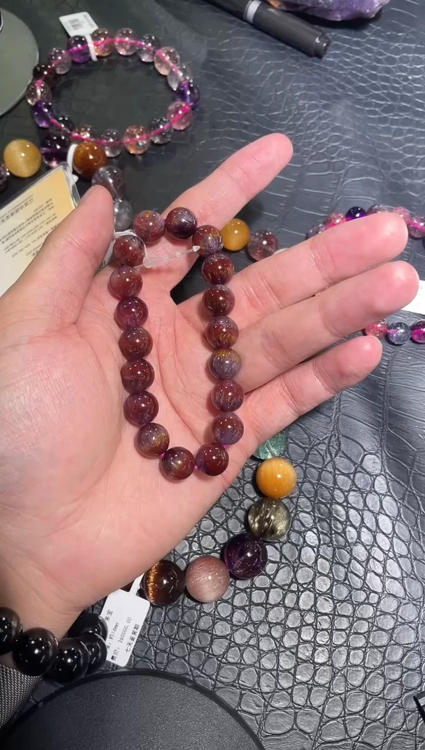 水晶手链未镶嵌初***花单圈极光A11