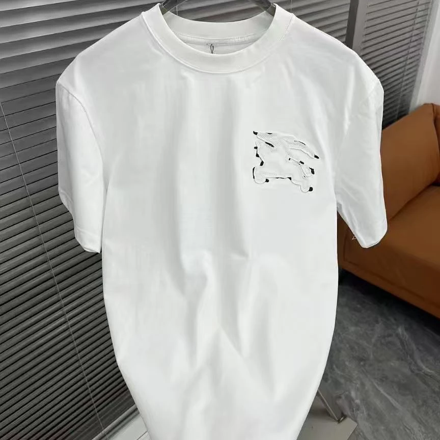 男圆领短袖短T恤时尚百搭休闲上衣潮牌重磅半袖体恤男女t恤85037