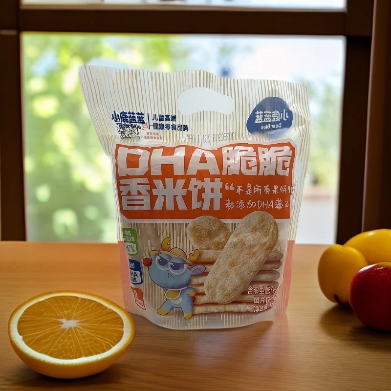 小鹿蓝蓝高钙多谷物脆松香米饼120g量贩松脆米饼零食