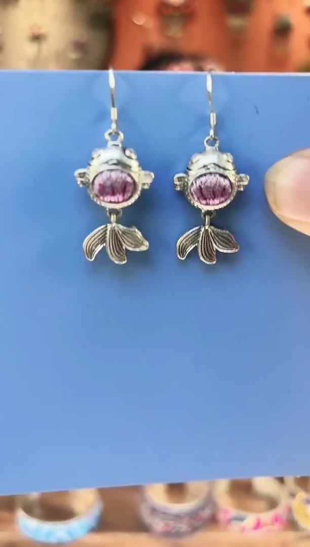 织绣非遗苗绣刺绣耳环77