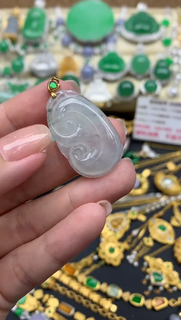 【闪购商品】翡翠颈饰18K金镶嵌128-中国好珍宝