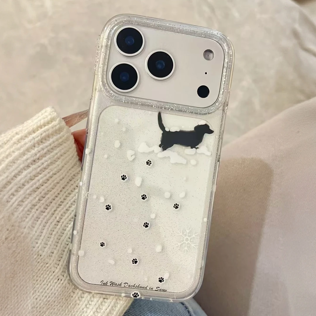 爪印小狗适用苹果17手机壳iPhone16Pro/12/15Pro女/14proMax