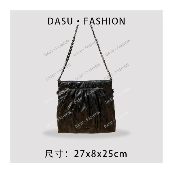 【苏总专属】QYX-81445-黑色时尚潮流气质小众腋下包斜挎包