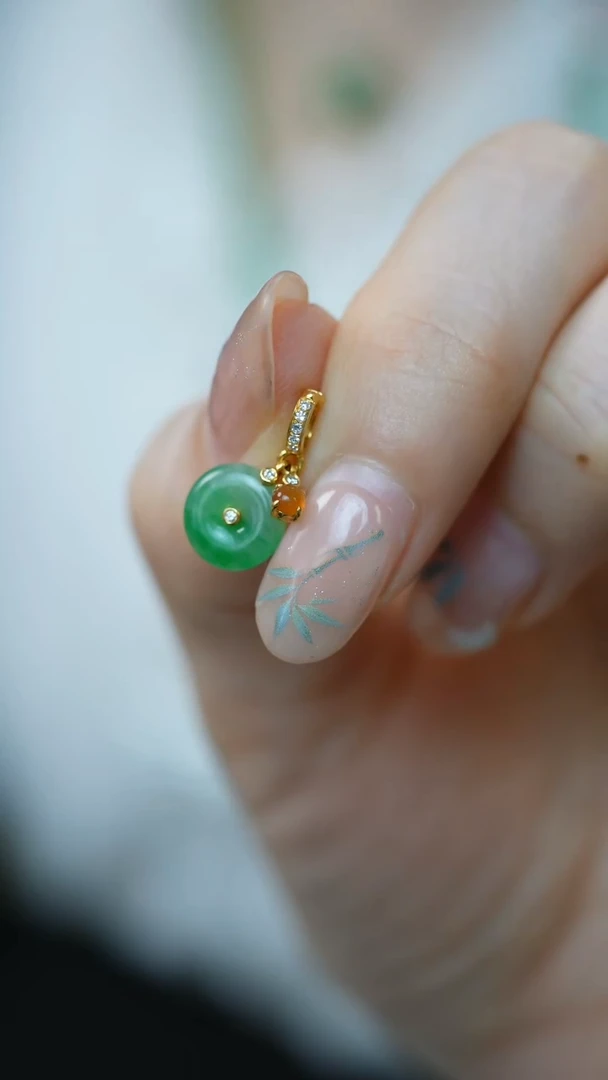 18K金镶嵌挂件翡翠29-吊坠/姿/3