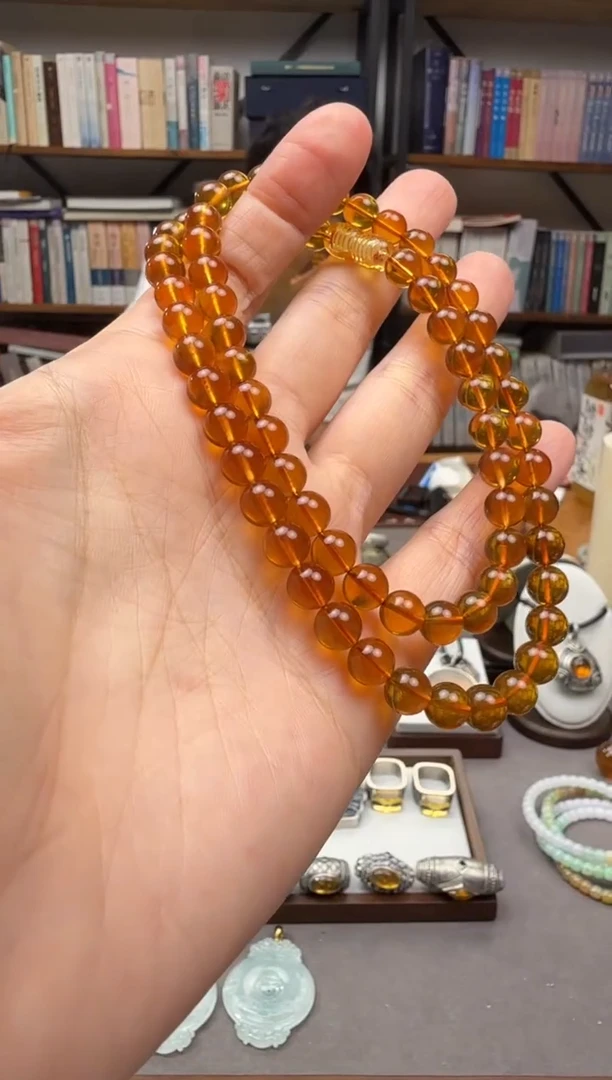 琥珀颈饰未镶嵌女神链--多样性发一