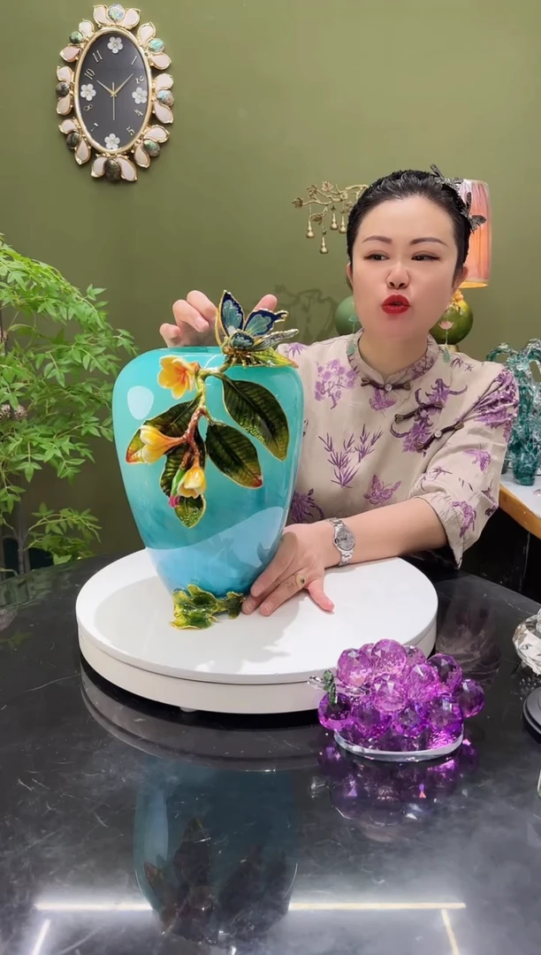 琉璃合金珐琅彩  花瓶