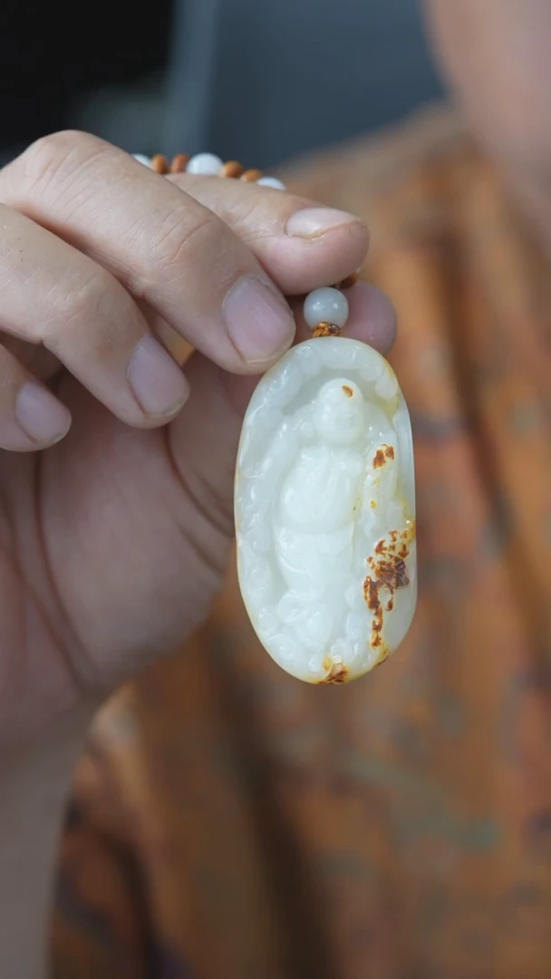 和田玉未镶嵌挂件佛公