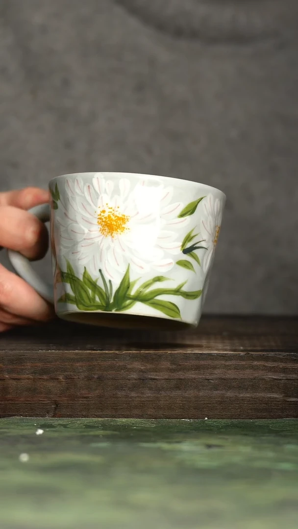 【闪购商品】杯青诗手工手绘瓷器