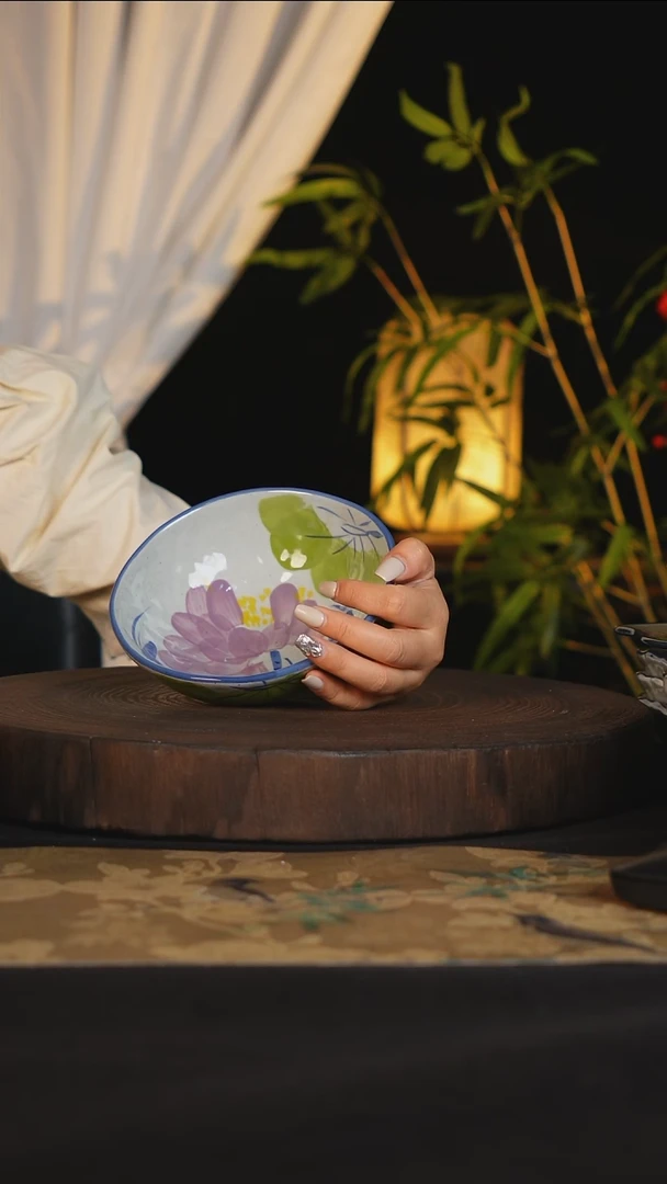 碗景德镇手工手绘高温陶瓷可进蒸箱烤箱洗碗机