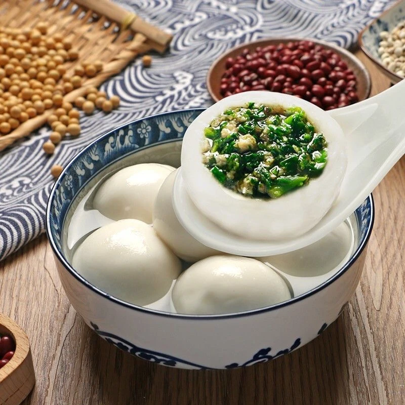 【荠菜大汤圆2包装】荠菜肉汤圆500g袋*2包荠菜鲜肉大汤圆广式早茶