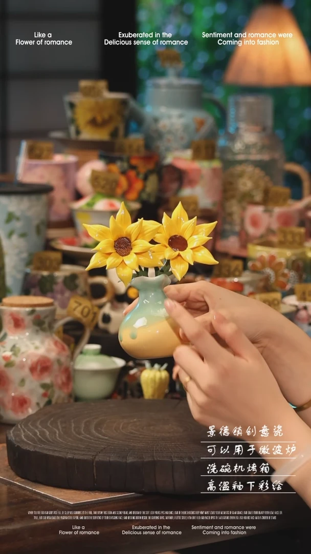 陶瓷景德镇高温釉下彩手工手绘款式