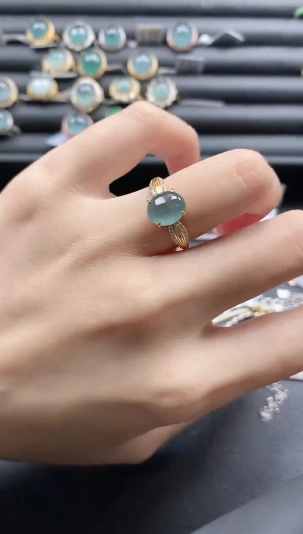 【闪购商品】翡翠戒指银S925镶嵌1111