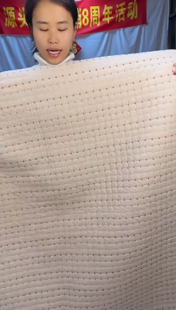 棉纯棉卡其米粒秀230*250床盖