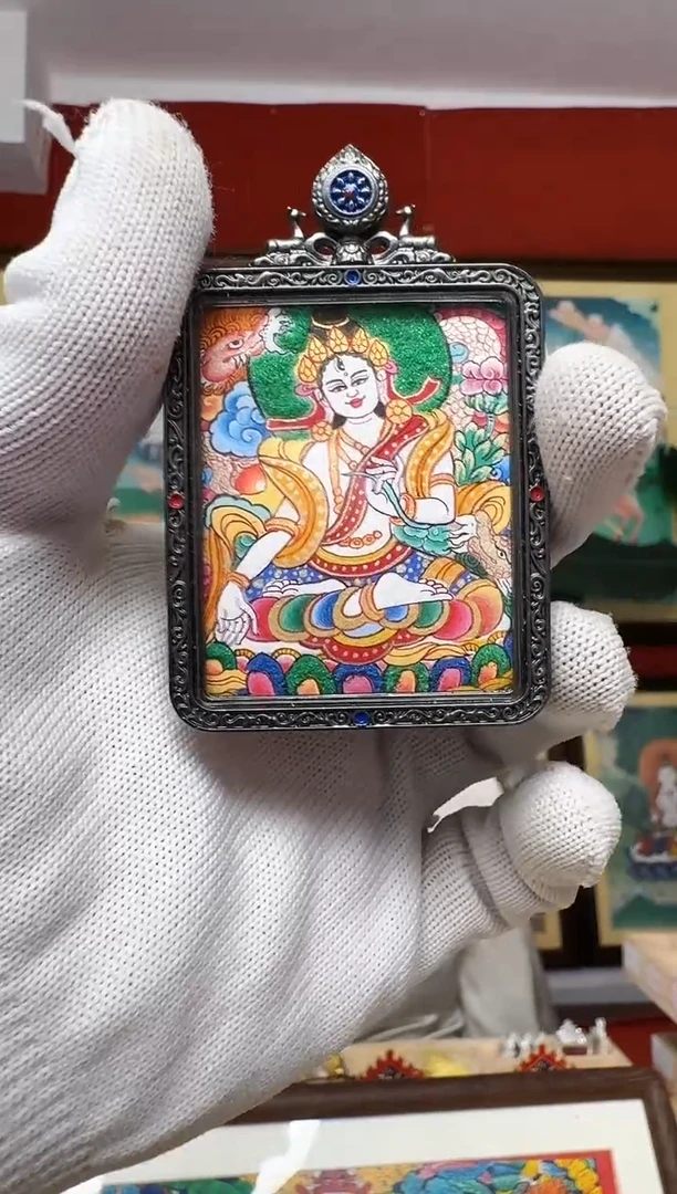 吊坠大势-热贡元旦唐卡画院 周毛