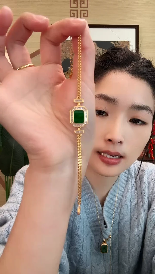 颈饰银S925镶嵌翡翠手饰