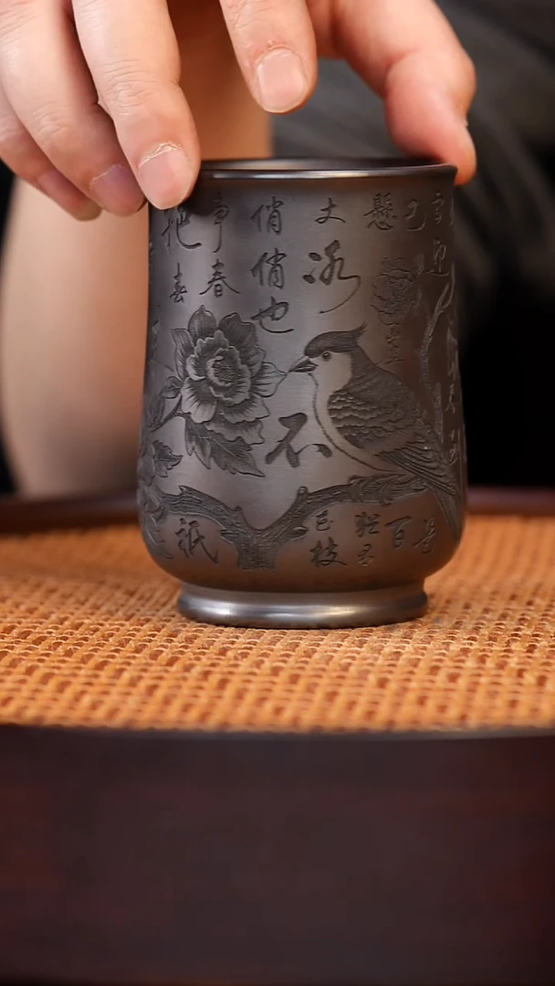 茶杯紫砂宜兴全手工原矿紫砂杯