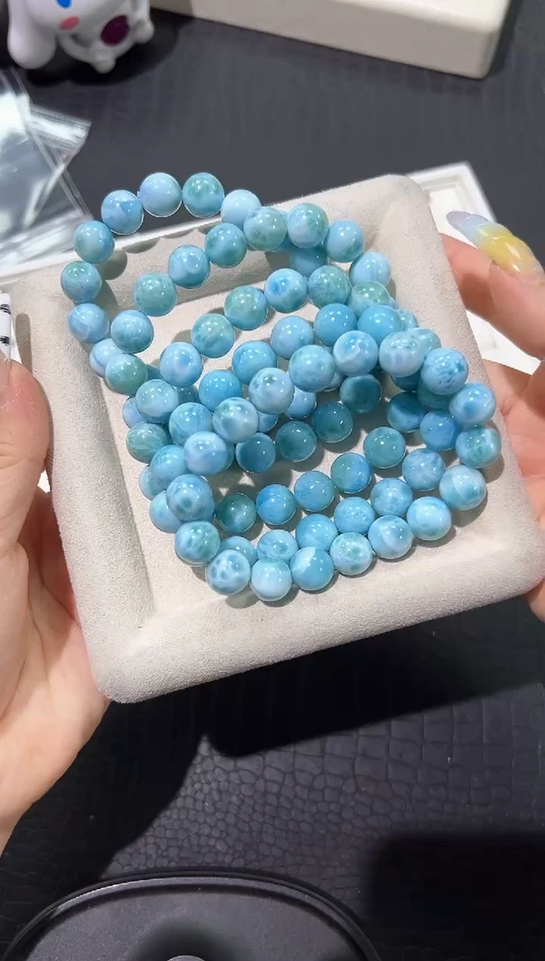 针钠钙石（海纹石）未镶嵌手链9q多样性发其一【1条】默认微瑕