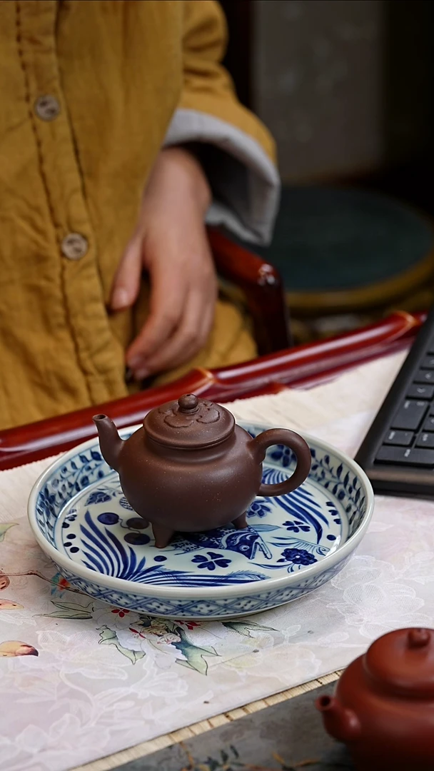 茶壶紫砂大彬如意 160cc 羊角山紫泥