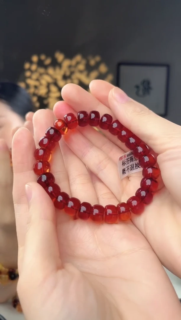 裸石琥珀未镶嵌10+血珀老型手串