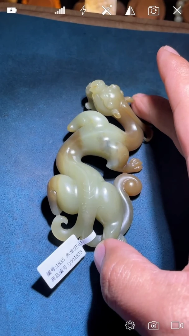 未镶嵌和田玉把件P****y   Q001835    螭龙 唐老师作品