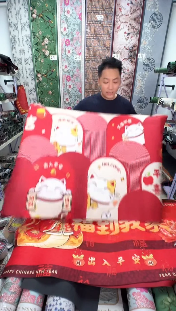 混纺80 120 招财猫