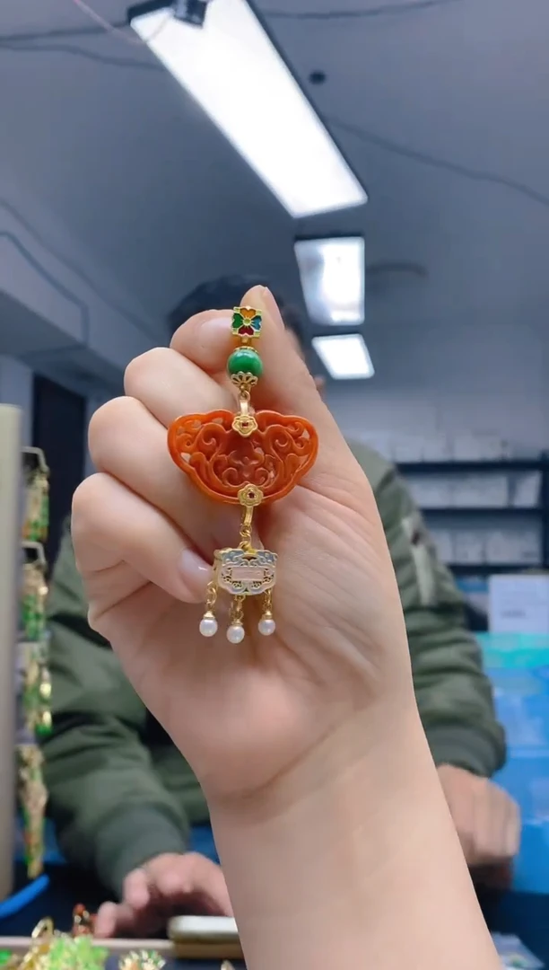 【闪购商品】翡翠耳饰合金363翡翠压襟