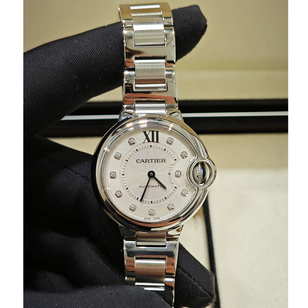 95新 Cartier/卡地亚 蓝气球系列33表径19年全套女士机械腕表