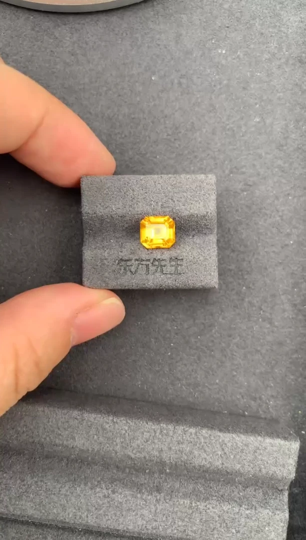 裸石彩色蓝宝石2.5ct黄蓝宝 GE 定制