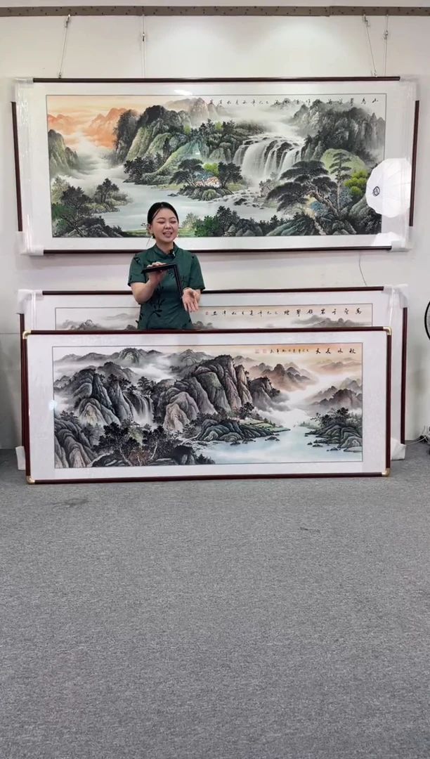 国画换框印尼黑柏木