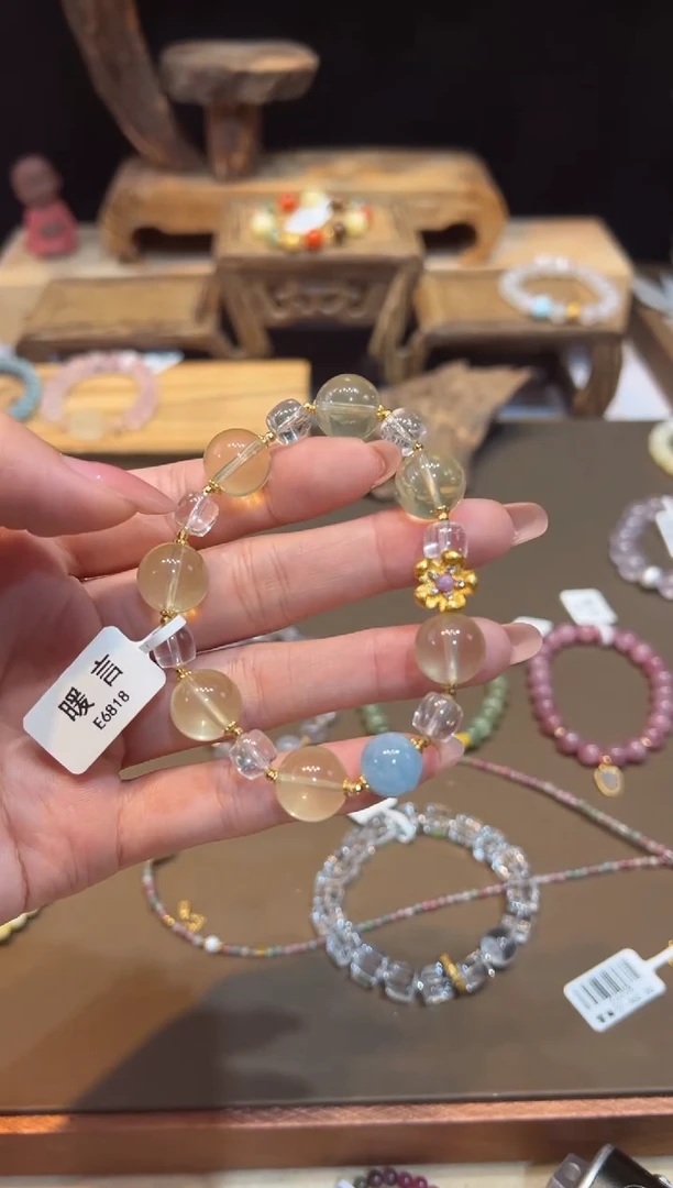 水晶手链未镶嵌手饰@@E6818