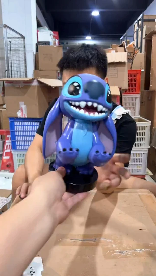 瓷片史迪仔手机支架 张嘴款