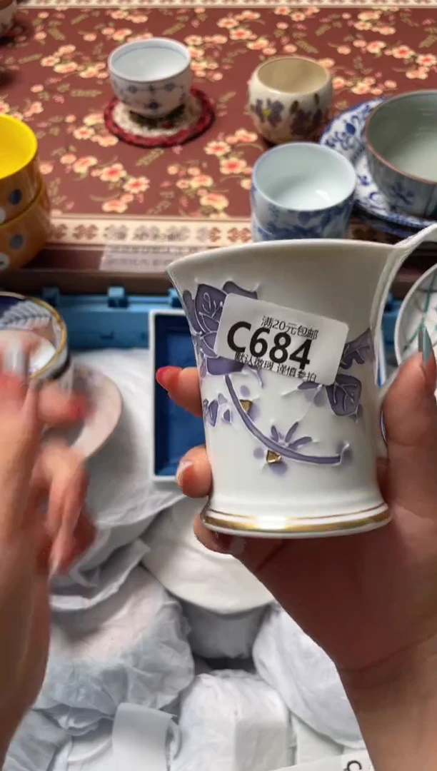 瓷片小*蹬瓷器瓷器C684