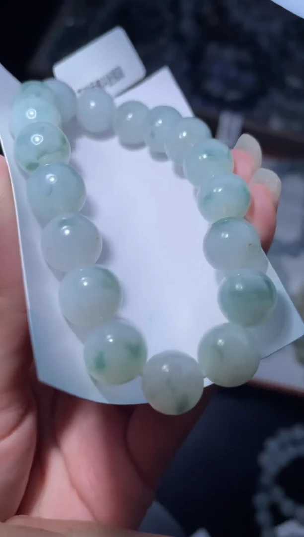 【闪购商品】定制翡翠未镶嵌天然缅甸A货翡翠手串63尺寸10左右